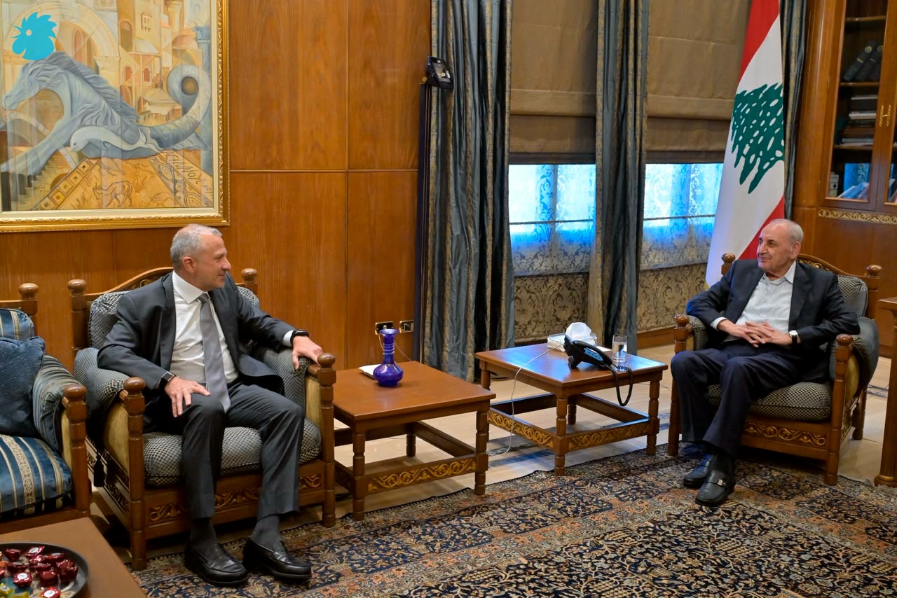 رئيس مجلس النواب نبيه بري والنائب جبران باسيل (نبيل اسماعيل)